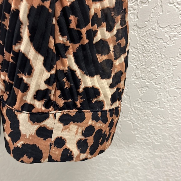 Milly Minis Short Flutter Sleeve Animal Print Leopard Dress 12 - Picture 5 of 9